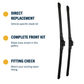 Direct-fit wiper blade construction