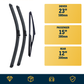 Nissan Juke Hatchback wiper blades included and sizes