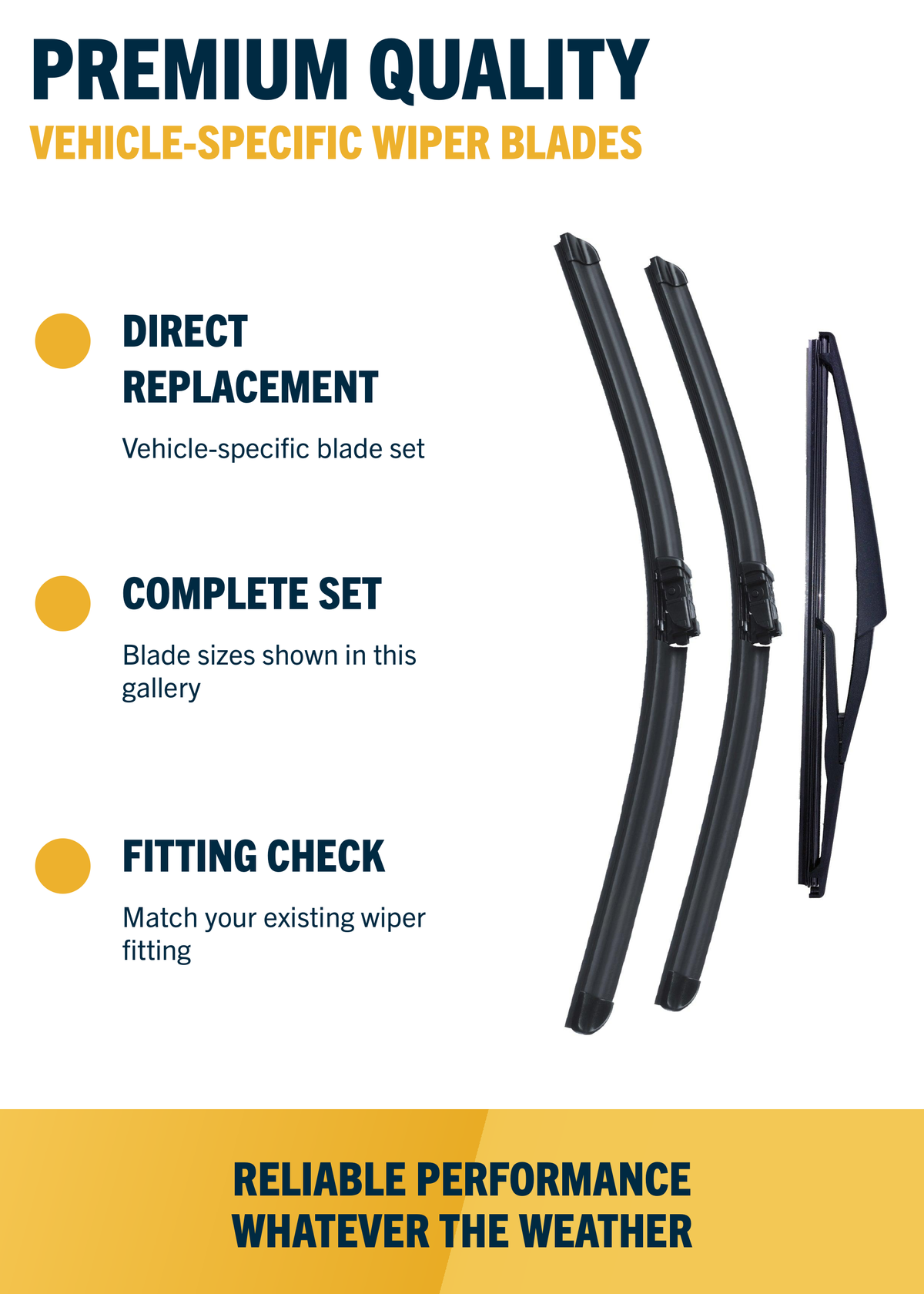 Direct-fit wiper blade construction