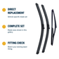 Direct-fit wiper blade construction