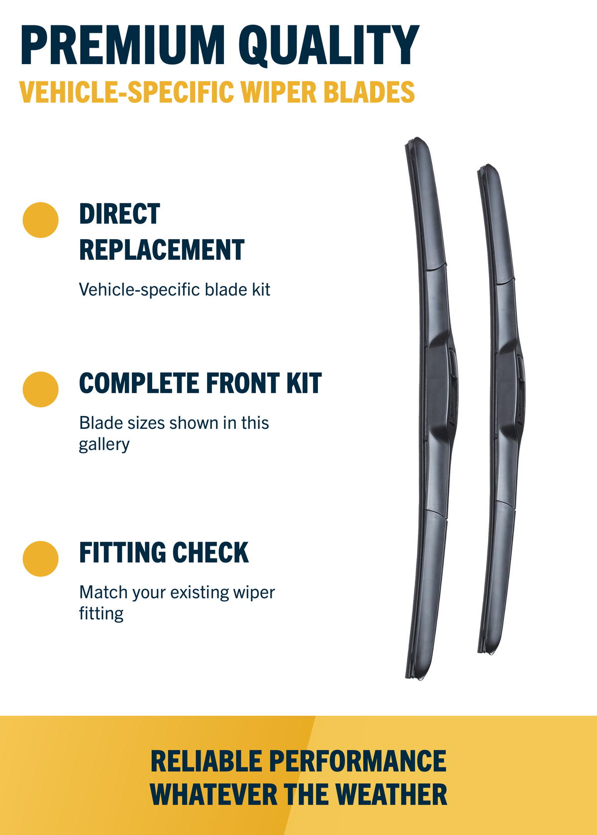 Hybrid wiper blade construction