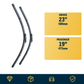 Jaguar XF Saloon wiper blades included and sizes