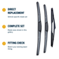 Hybrid wiper blade construction