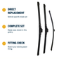 Direct-fit wiper blade construction