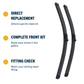 Direct-fit wiper blade construction