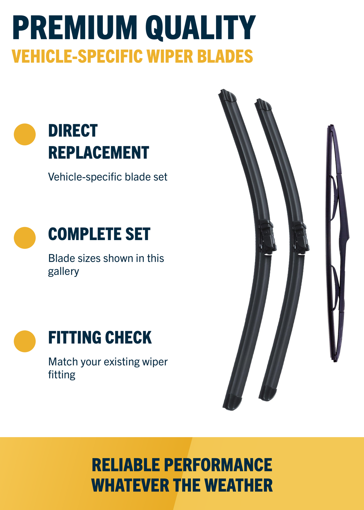 Direct-fit wiper blade construction