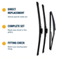 Direct-fit wiper blade construction