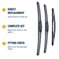 Hybrid wiper blade construction