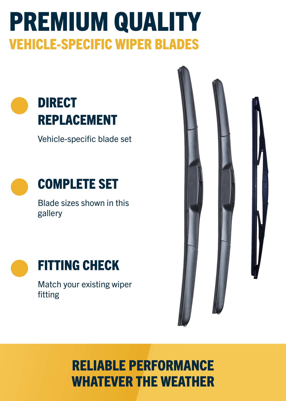 Hybrid wiper blade construction