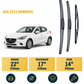 Mazda 2 Hatchback wiper blade overview