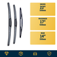 Mazda 2 Hatchback wiper blades included and sizes