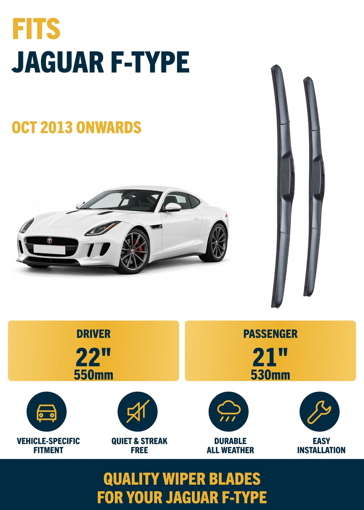 Jaguar F-Type Coupe wiper blade overview