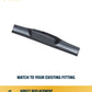 Covered hybrid U-hook front wiper fitting close-up