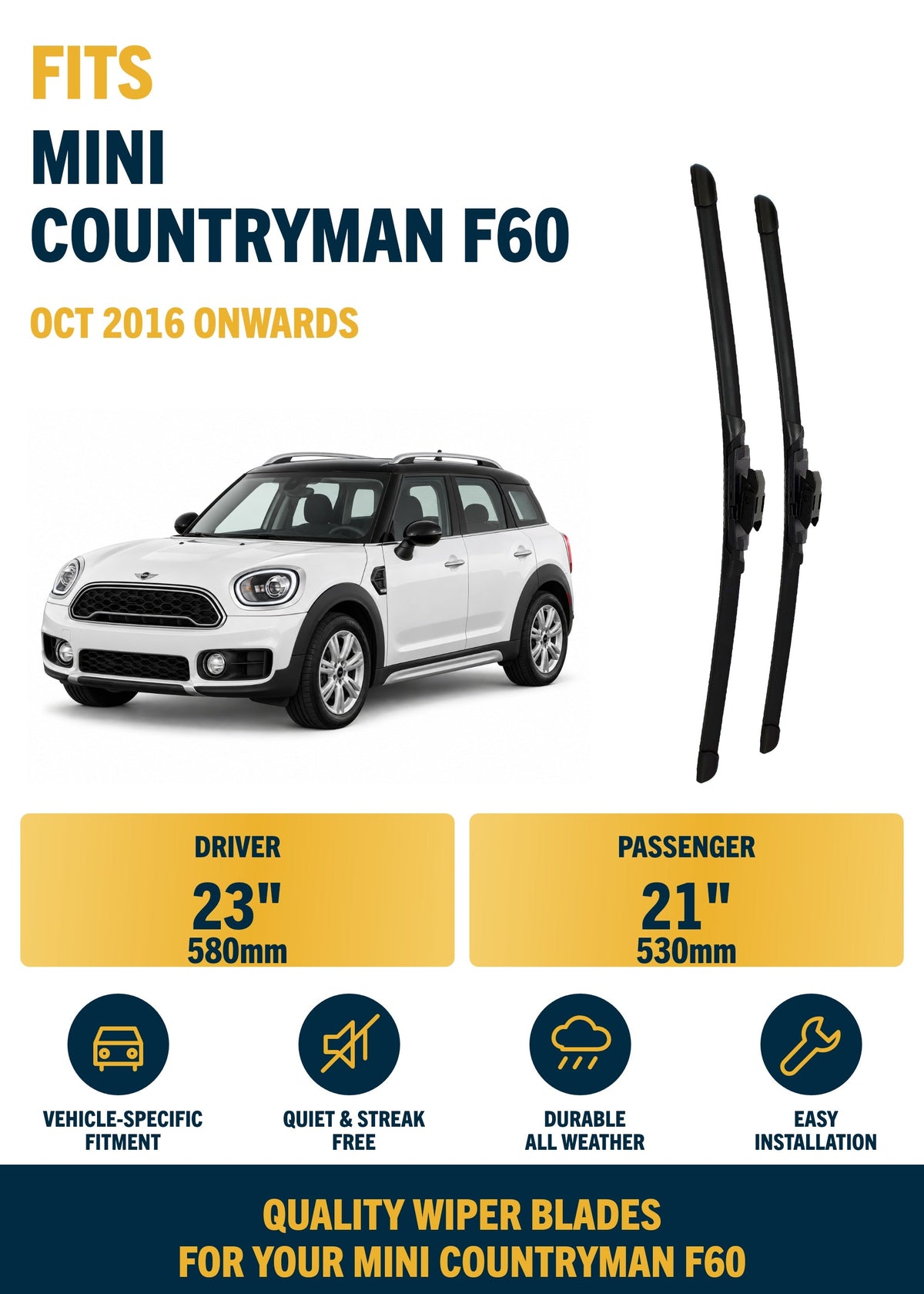 MINI Countryman F60 Estate wiper blade overview