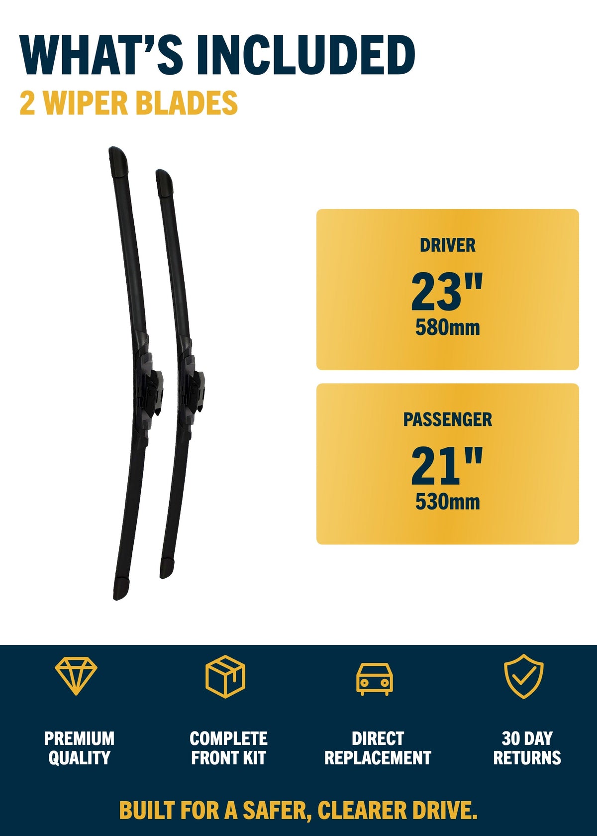 MINI Countryman F60 Estate wiper blades included and sizes