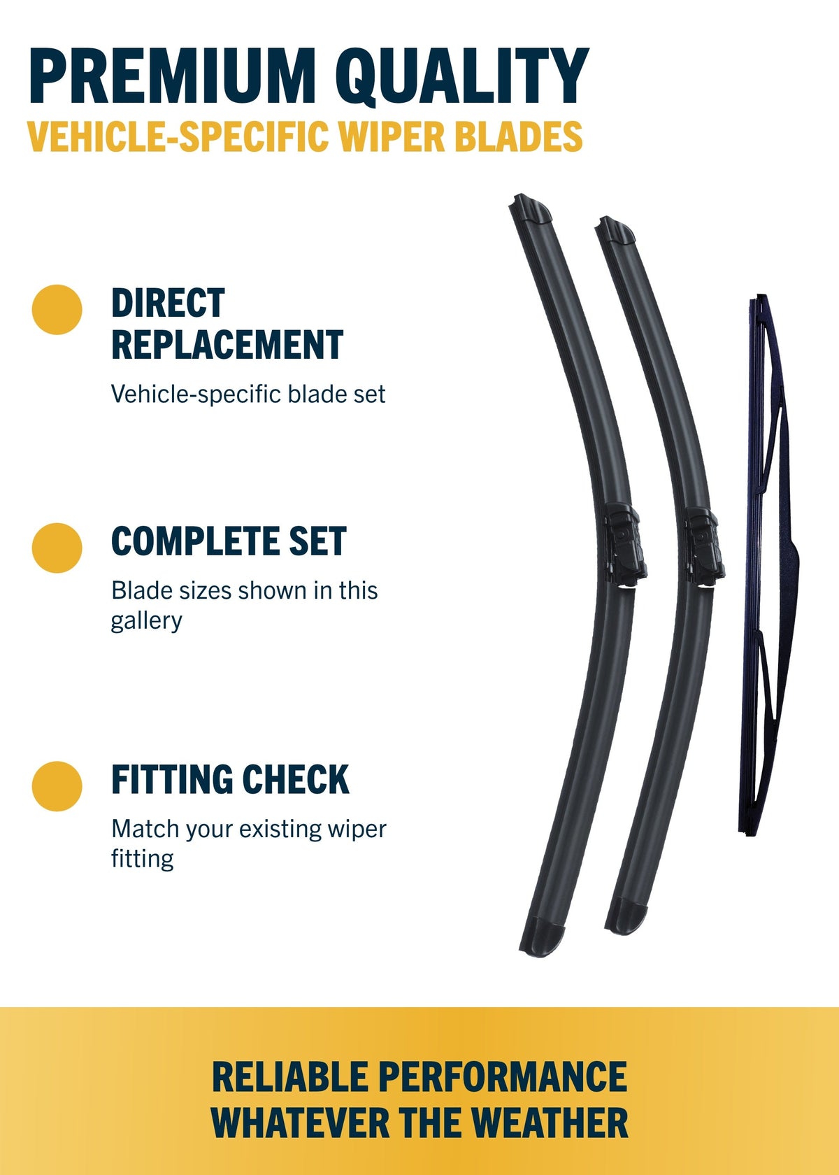 Direct-fit wiper blade construction