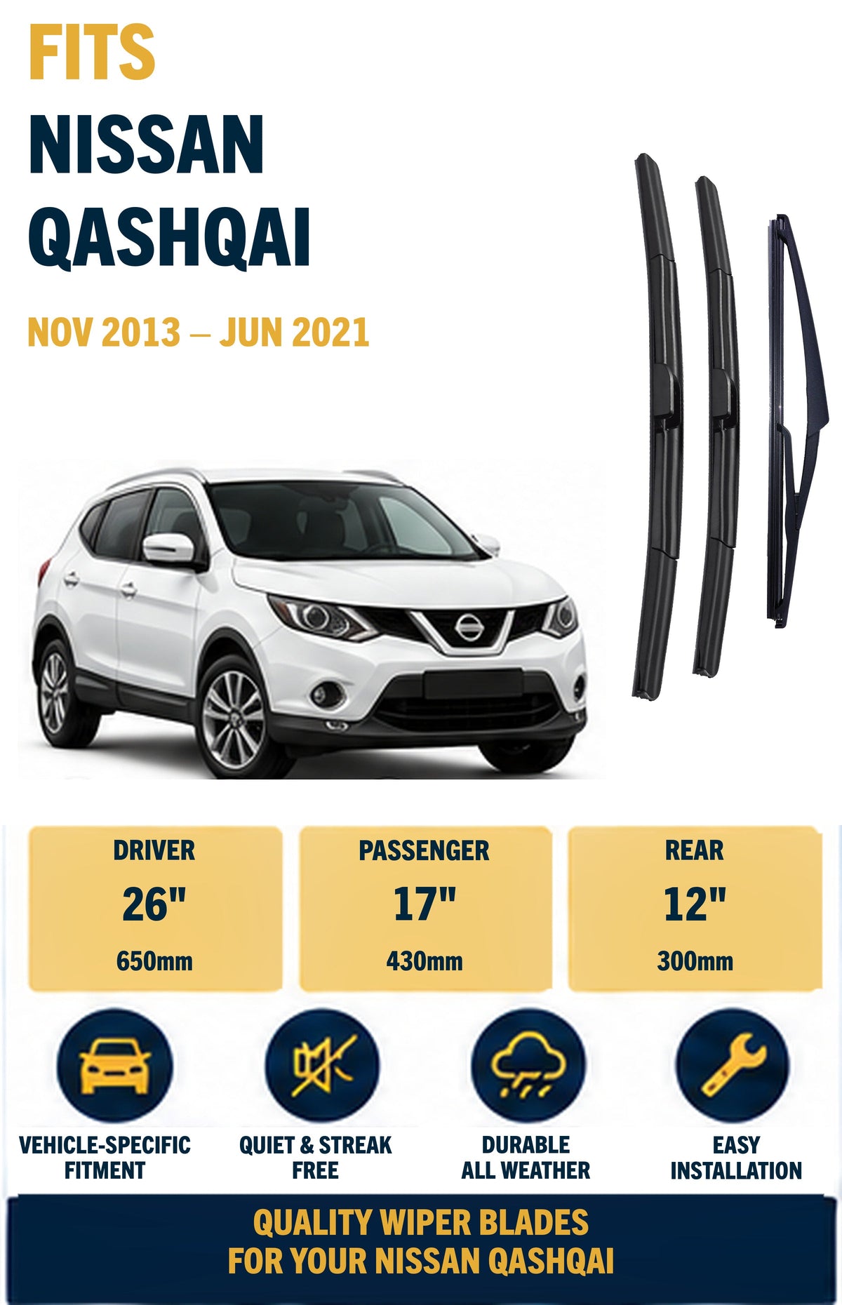 Nissan Qashqai wiper blades - main product
