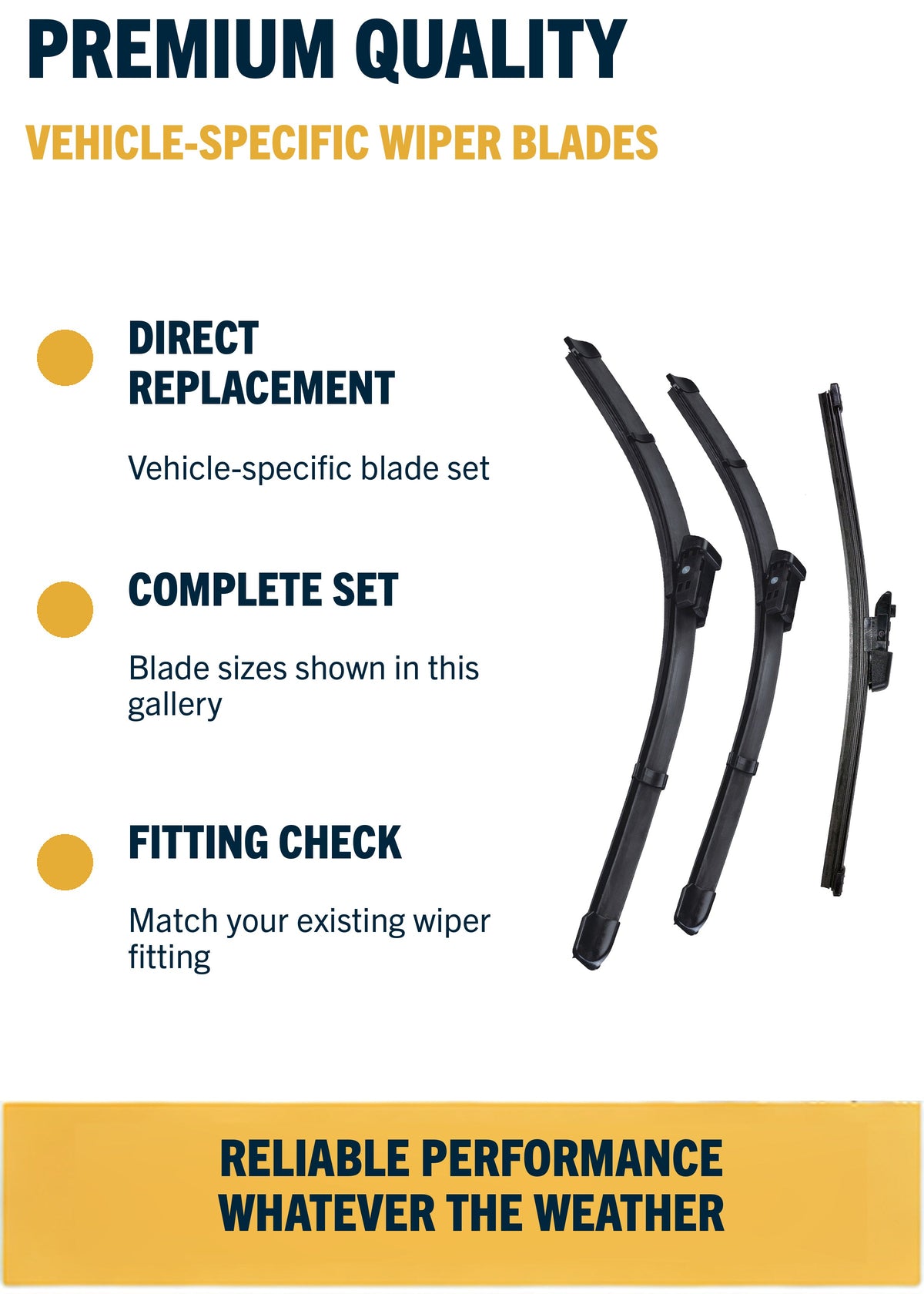 VW Golf MK7 wiper blades - premium quality