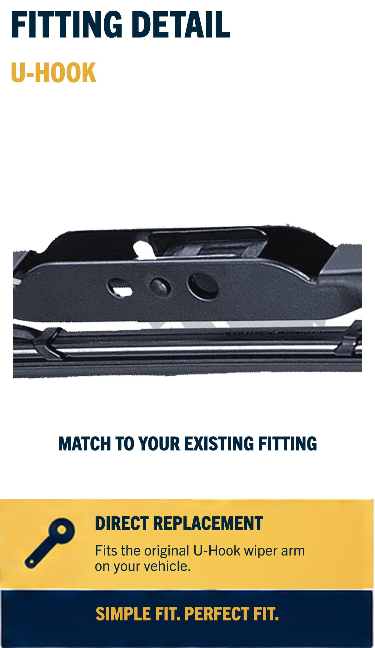 Land Rover Discovery Sport wiper blades - fitting closeup