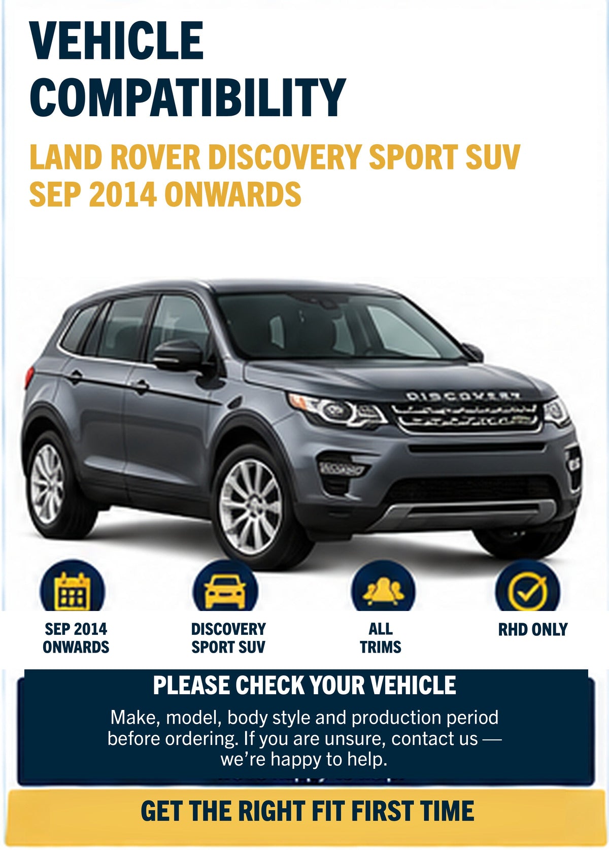 Land Rover Discovery Sport wiper blades - vehicle compatibility