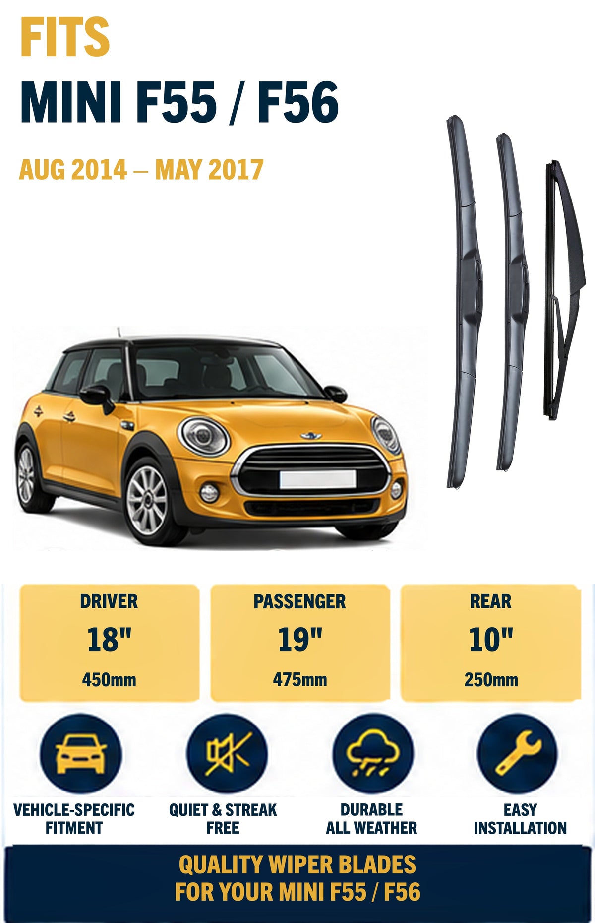 MINI F55 F56 wiper blades - main product