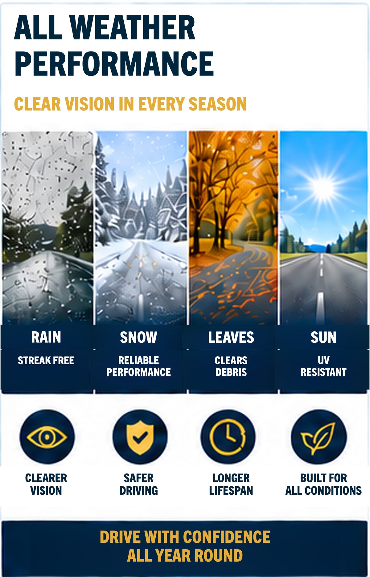 MINI F55 F56 wiper blades - all weather