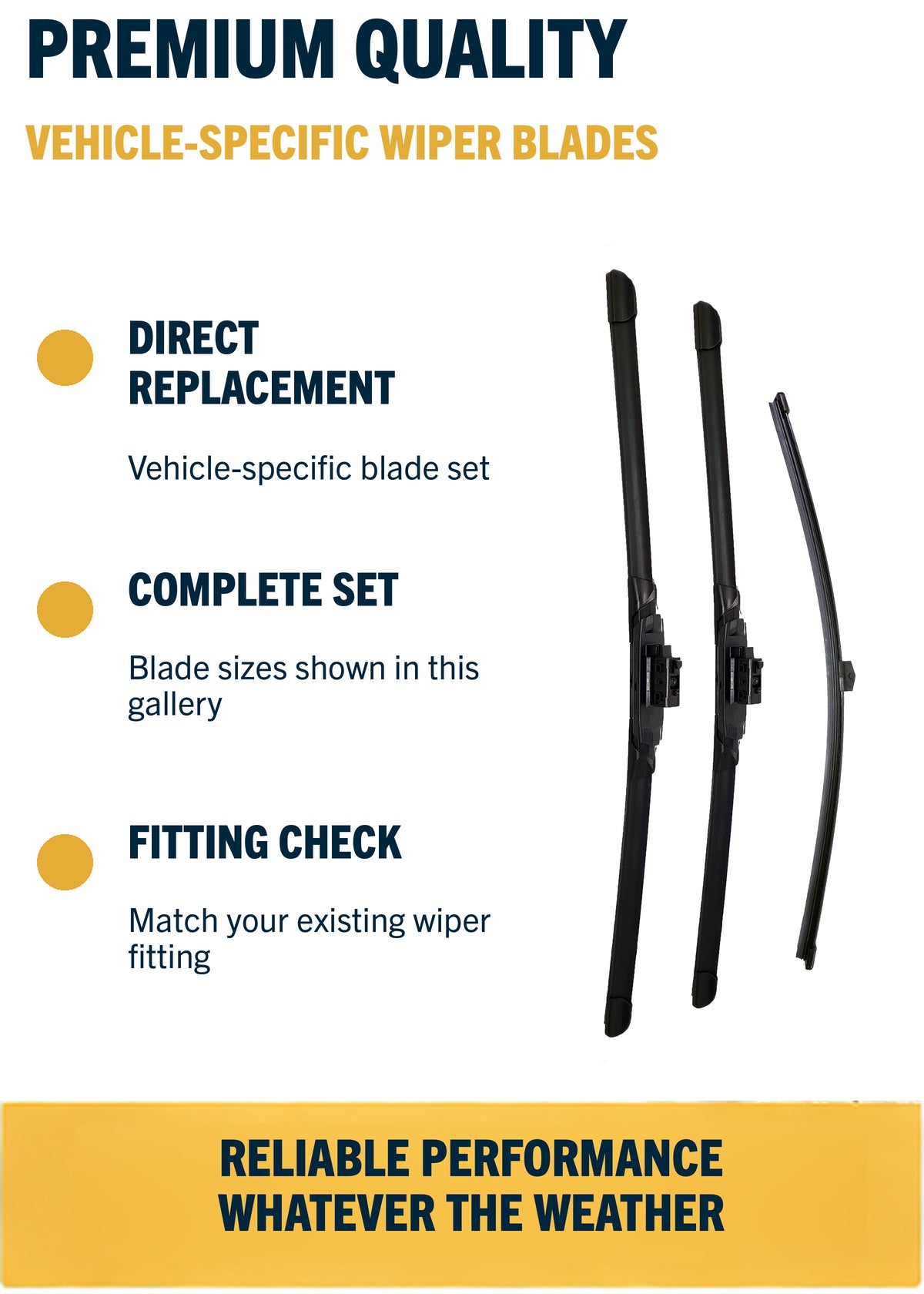 Mercedes A Class W177 wiper blades - premium quality
