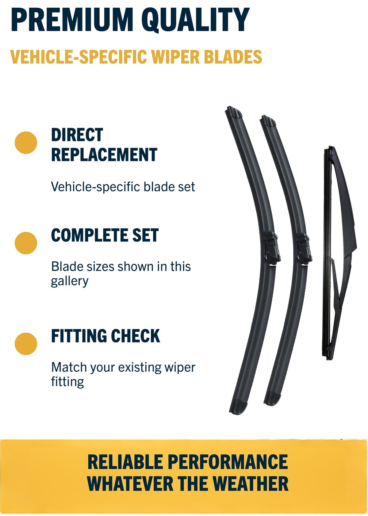 Fiat 500 wiper blades - premium quality