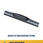 Covered hybrid U-hook front wiper fitting close-up