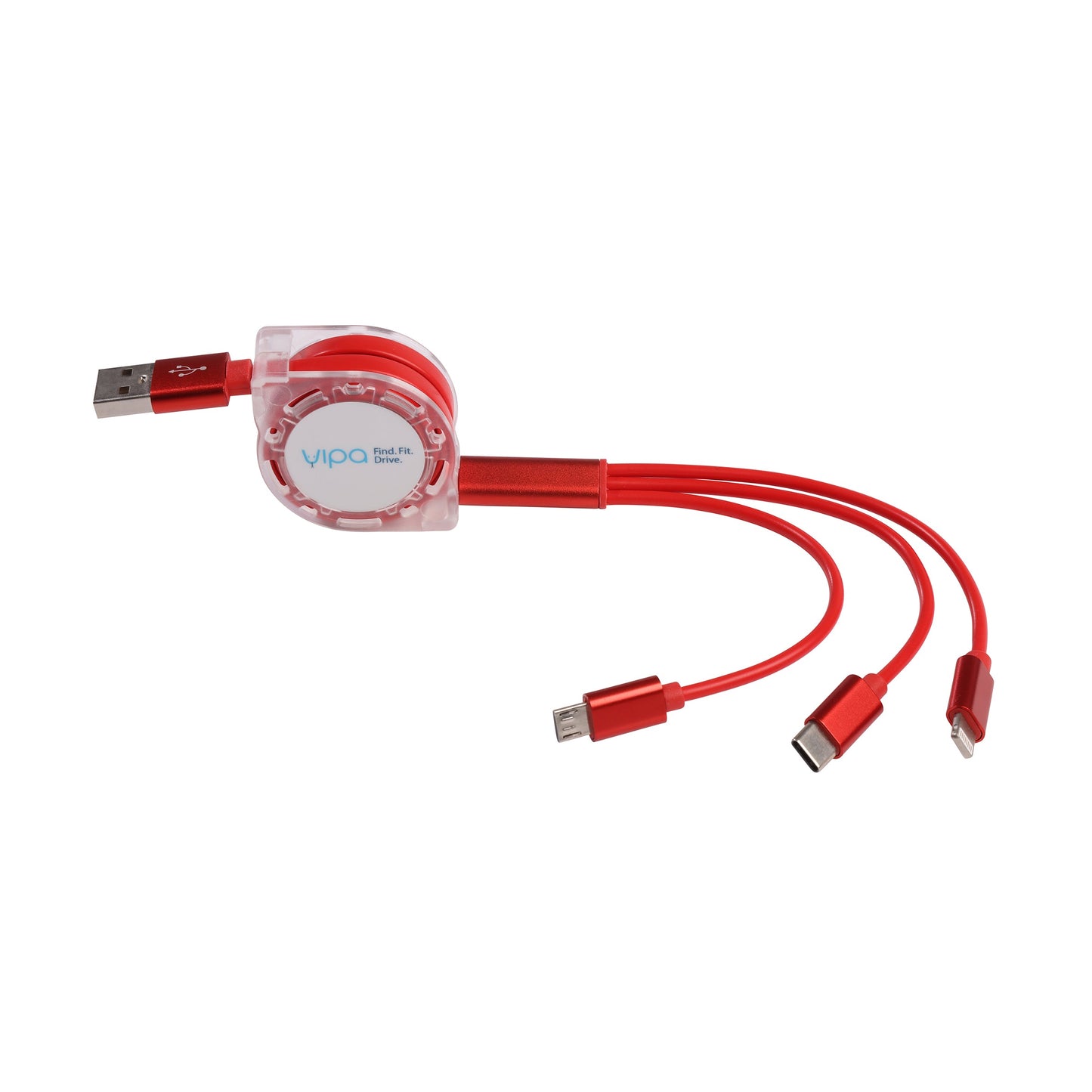 1M RETRACTABLE CHARGING CABLE - 3 IN 1