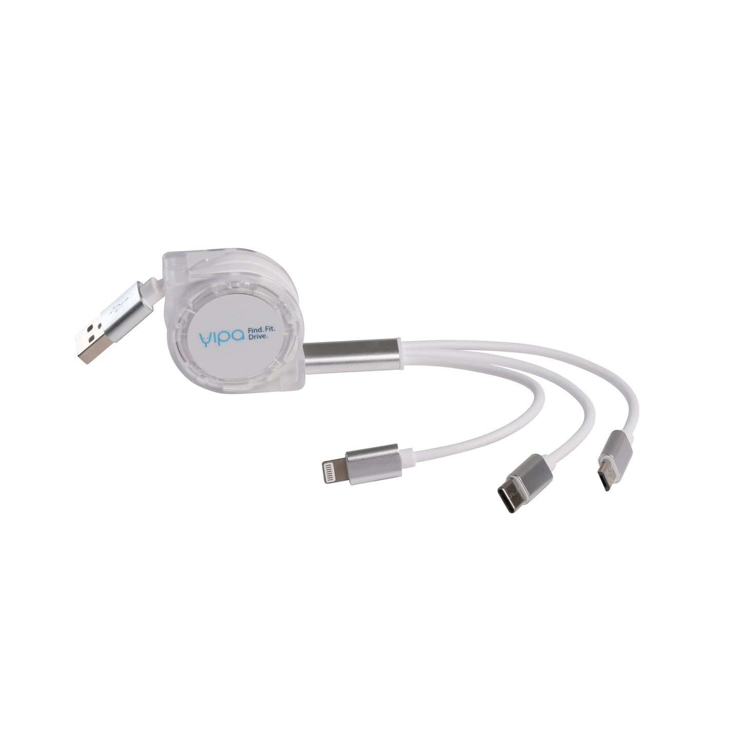 1M RETRACTABLE CHARGING CABLE - 3 IN 1