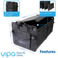 Large Universal Boot Organizer: Large Storage Capacity, Multiple Compartments. Durable & Washable Fabric. 10 Outer Pockets & Velcro Lid.